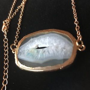 14k Gold Plated Druzy Agate
